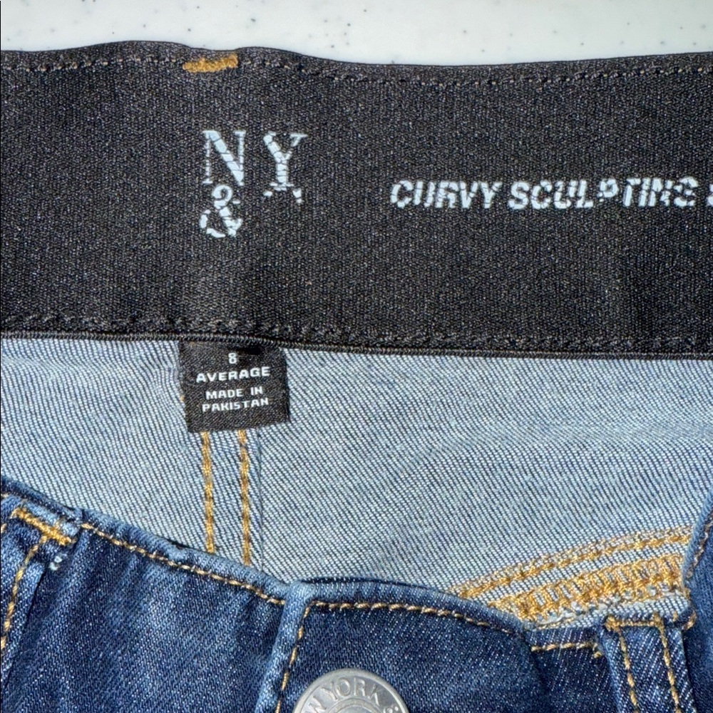 New York & Company Dark Blue Skinny Jeans - Picture 2 of 9